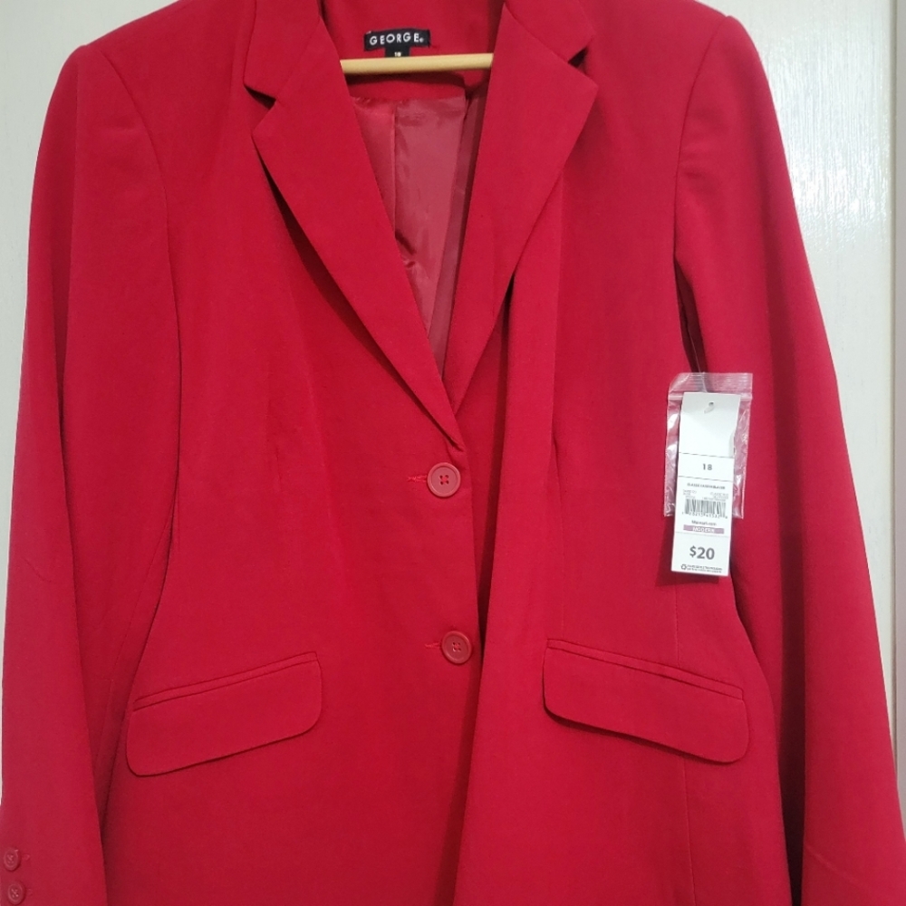 George Women's Blazer, Red, Size 18